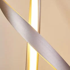 hofstein Lampadaire Medle LED Nickel mat, 1 lumière* Éclairage Led