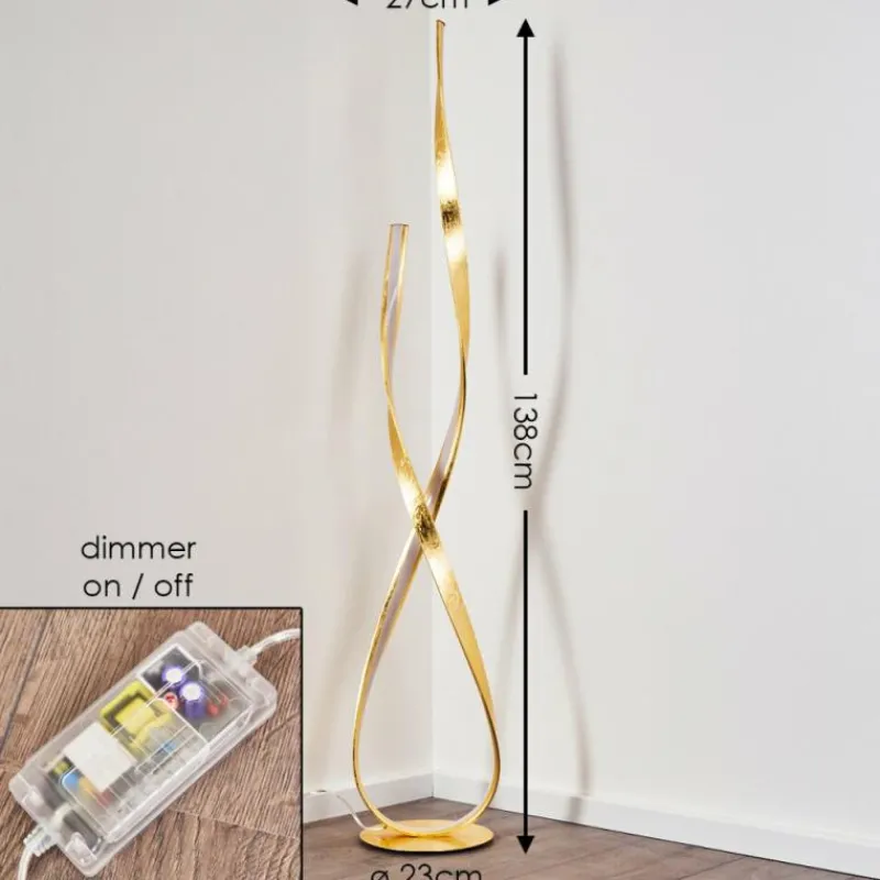 Lampes Dorées-hofstein Lampadaire Medle LED Or, 1 lumière