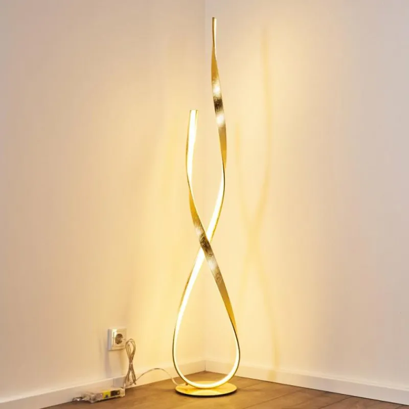 Lampes Dorées-hofstein Lampadaire Medle LED Or, 1 lumière