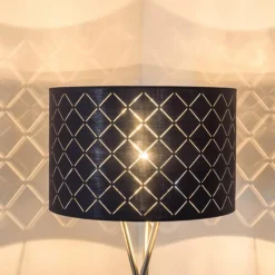 Lampes En Tissu-hofstein Lampadaire Meldal Nickel mat, 1 lumière