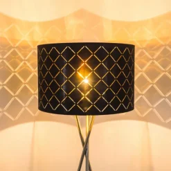 Lampes En Tissu-hofstein Lampadaire Meldal Nickel mat, 1 lumière