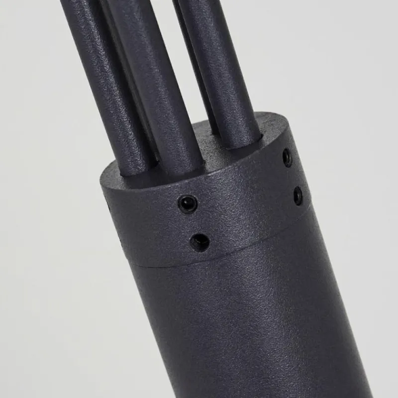 Suspension Verre Fumé-hofstein Lampadaire Mesas Anthracite, 5 lumières