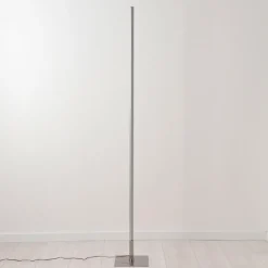 hofstein Lampadaire Minacar LED Nickel mat, 1 lumière, Télécommandes, Changeur de couleurs