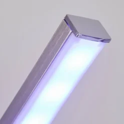 hofstein Lampadaire Minacar LED Nickel mat, 1 lumière, Télécommandes, Changeur de couleurs