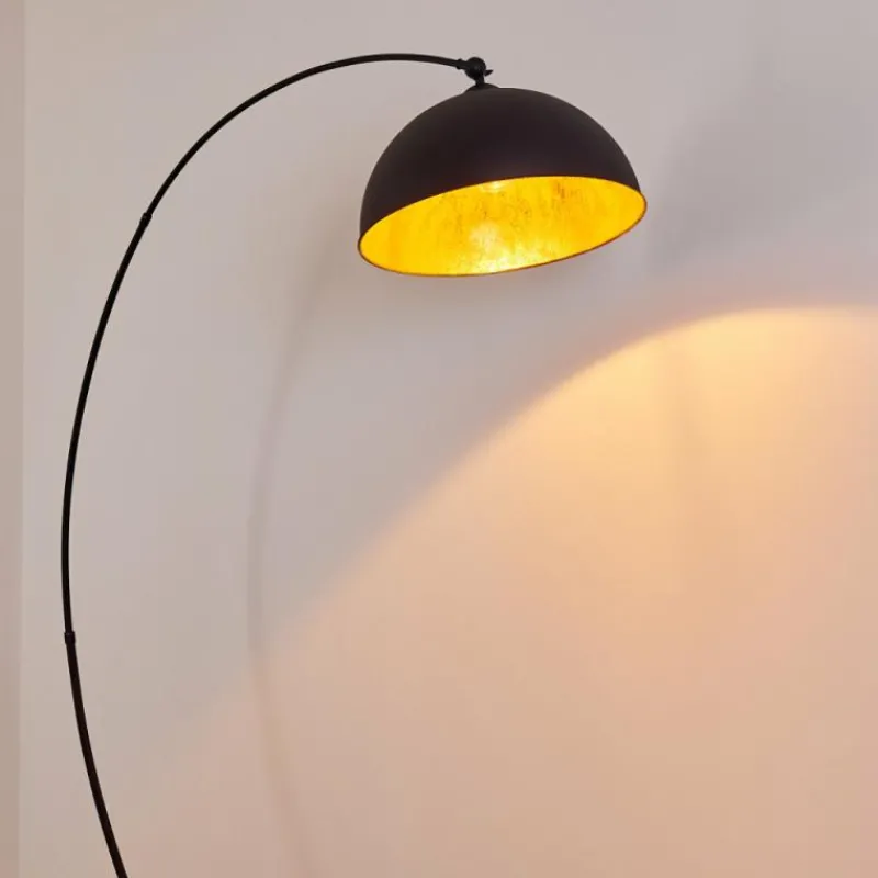 Lampes Dorées-hofstein Lampadaire Miranda Noir, 1 lumière