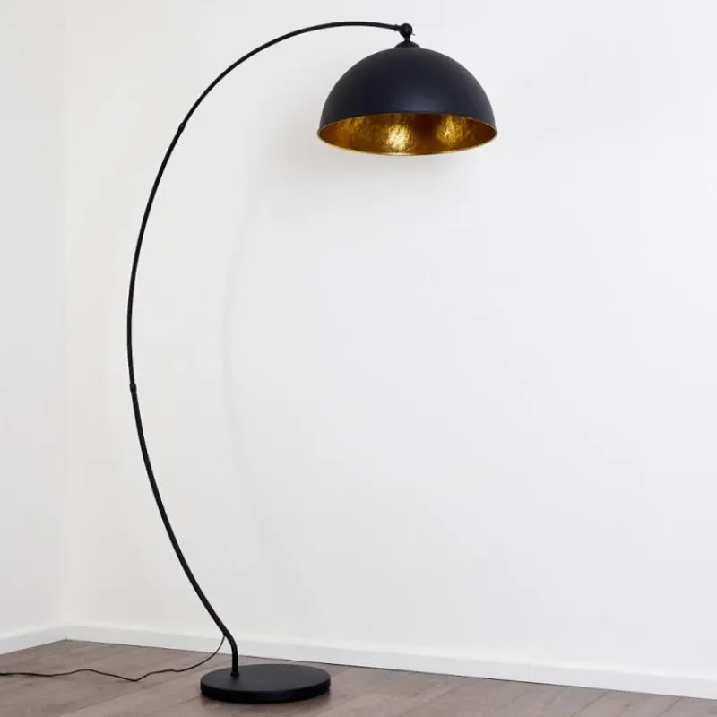 Lampes Dorées-hofstein Lampadaire Miranda Noir, 1 lumière