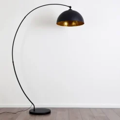 Lampes Dorées-hofstein Lampadaire Miranda Noir, 1 lumière