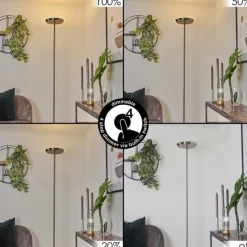 hofstein Lampadaire Mjölby LED Nickel mat, 1 lumière