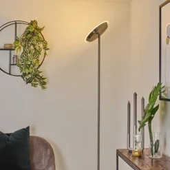 hofstein Lampadaire Mjölby LED Nickel mat, 1 lumière