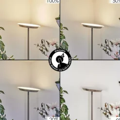 hofstein Lampadaire Mjoelby LED Nickel mat, 1 lumière