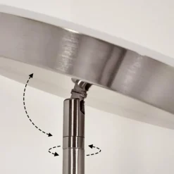 hofstein Lampadaire Mjoelby LED Nickel mat, 1 lumière