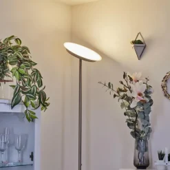 hofstein Lampadaire Mjoelby LED Nickel mat, 1 lumière