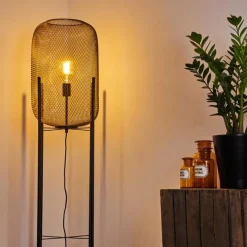 Lampes Industrielles-hofstein Lampadaire Moholm Noir, 1 lumière