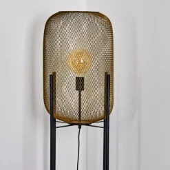 Lampes Industrielles-hofstein Lampadaire Moholm Noir, 1 lumière