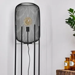 Lampes Industrielles-hofstein Lampadaire Moholm Noir, 1 lumière