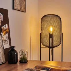 Lampes Industrielles-hofstein Lampadaire Moholm Noir, 1 lumière