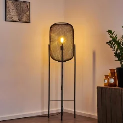 Lampes Industrielles-hofstein Lampadaire Moholm Noir, 1 lumière