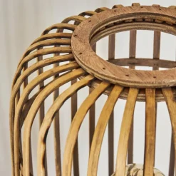 Style Boho-Chic-hofstein Lampadaire Mongolei Noir, 1 lumière