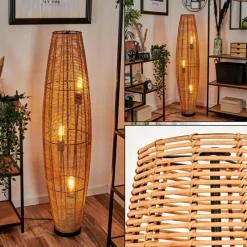 Luminaires Scandinaves-hofstein Lampadaire Mulstrand Écru, Noir, 3 lumières