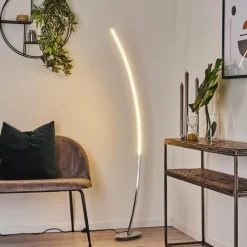 hofstein Lampadaire Nagu LED Nickel mat, 1 lumière