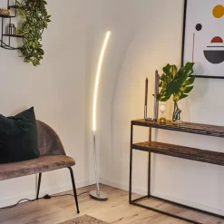 hofstein Lampadaire Nagu LED Nickel mat, 1 lumière