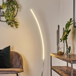 hofstein Lampadaire Nagu LED Nickel mat, 1 lumière