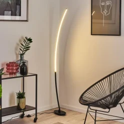 hofstein Lampadaire Nagu LED Noir, 1 lumière