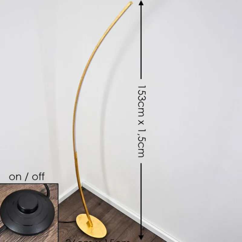 Lampes Dorées-hofstein Lampadaire Nagu LED Or, 1 lumière