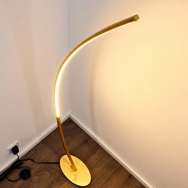 Lampes Dorées-hofstein Lampadaire Nagu LED Or, 1 lumière