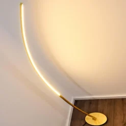 Lampes Dorées-hofstein Lampadaire Nagu LED Or, 1 lumière