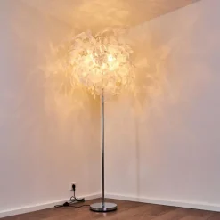 hofstein Lampadaire Nauela Acier brossé, 3 lumières