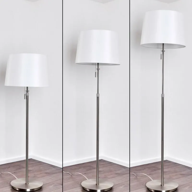 Lampes En Tissu-hofstein Lampadaire Neuville Nickel mat, 3 lumières