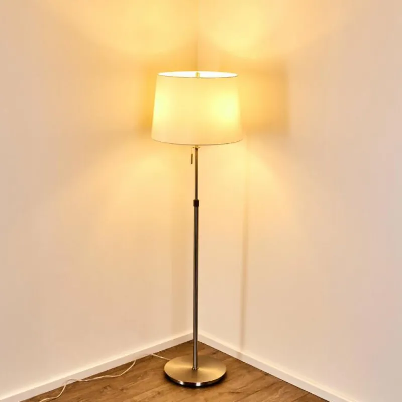 Lampes En Tissu-hofstein Lampadaire Neuville Nickel mat, 3 lumières