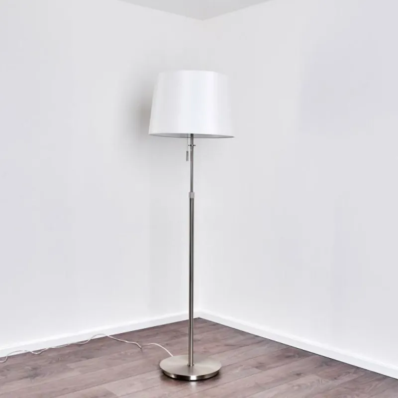 Lampes En Tissu-hofstein Lampadaire Neuville Nickel mat, 3 lumières
