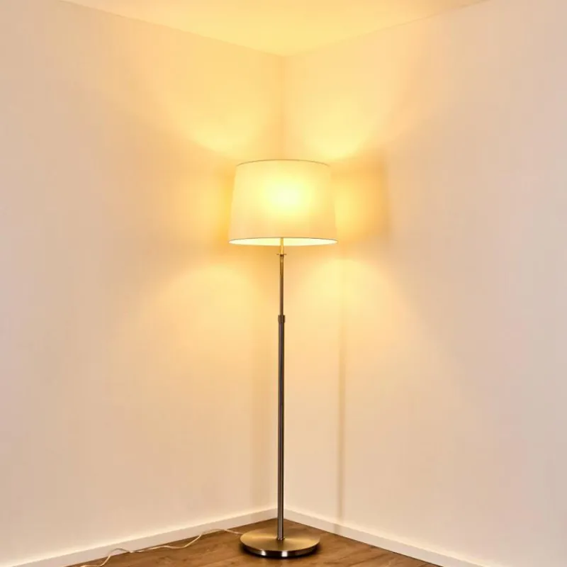 Lampes En Tissu-hofstein Lampadaire Neuville Nickel mat, 3 lumières