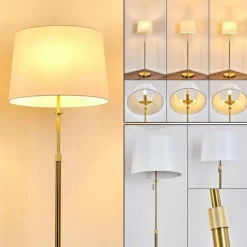 Lampes En Tissu-hofstein Lampadaire Neuville Or, 3 lumières