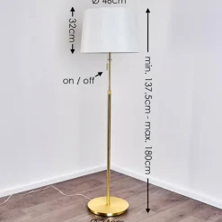 Lampes En Tissu-hofstein Lampadaire Neuville Or, 3 lumières