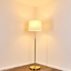 Lampes En Tissu-hofstein Lampadaire Neuville Or, 3 lumières