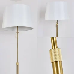 Lampes En Tissu-hofstein Lampadaire Neuville Or, 3 lumières