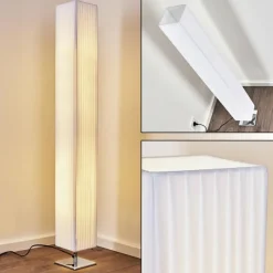 Lampes En Tissu-hofstein Lampadaire Newtok Chrome, 2 lumières