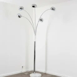 hofstein Lampadaire Nikkala Chrome, 5 lumières