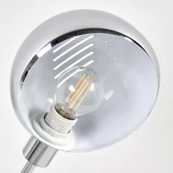 hofstein Lampadaire Nikkala Chrome, Blanc, 5 lumières