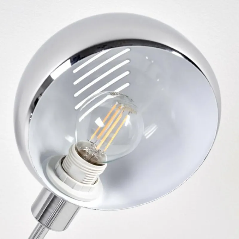 hofstein Lampadaire Nikkala Chrome, Blanc, 5 lumières