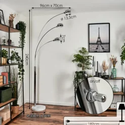 hofstein Lampadaire Nikkala Chrome, 3 lumières