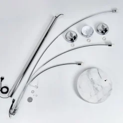 hofstein Lampadaire Nikkala Chrome, 3 lumières