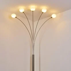 hofstein Lampadaire Nikkala Nickel mat, 5 lumières