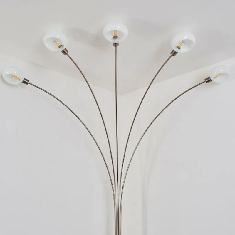 hofstein Lampadaire Nikkala Nickel mat, 5 lumières