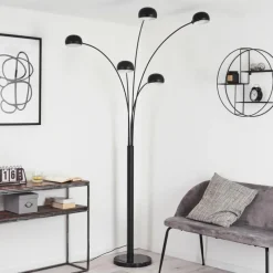 hofstein Lampadaire Nikkala Noir, 5 lumières