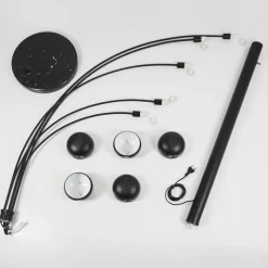 hofstein Lampadaire Nikkala Noir, 5 lumières