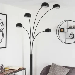 hofstein Lampadaire Nikkala Noir, 5 lumières